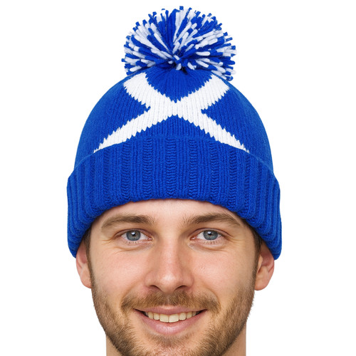 Embroidered scotland flag navy - embroidered,